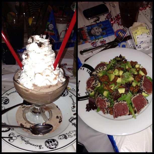 At Serendipity &really want this frozen hot choc but gonna be good & eat this tu...