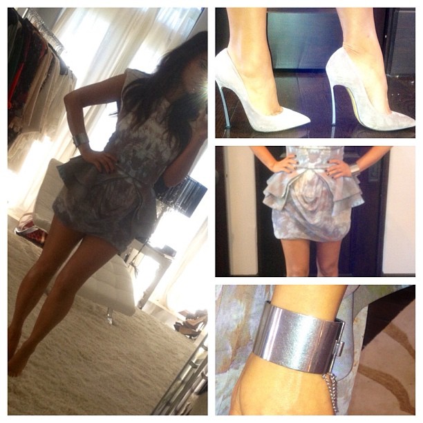 Today's look #SallyLapointeDress #CasedeiHeels #CelineCuff #Peplum...