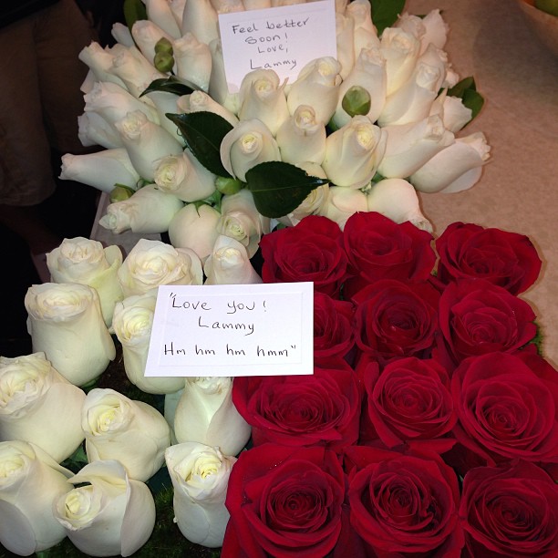 Look what @reallamarodom sent @khloekardashian & I just because!!! Love you Lamm...