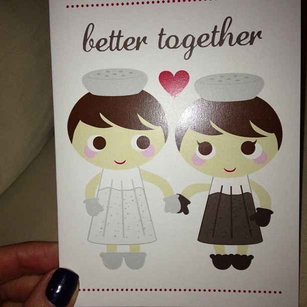 Awwww I love my card from @theeforevermalika  that's us holding hands hehe...