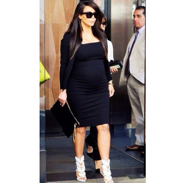 Today's look #stellamccartneydress #valentinocardigan #kanyeforguiseppeheels...
