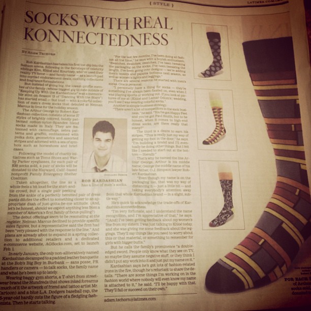 So proud of you @robkardashian #LATimes...