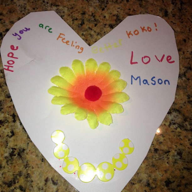 My little Mase shared his flu with me a few weeks ago. How sweet that he made me...