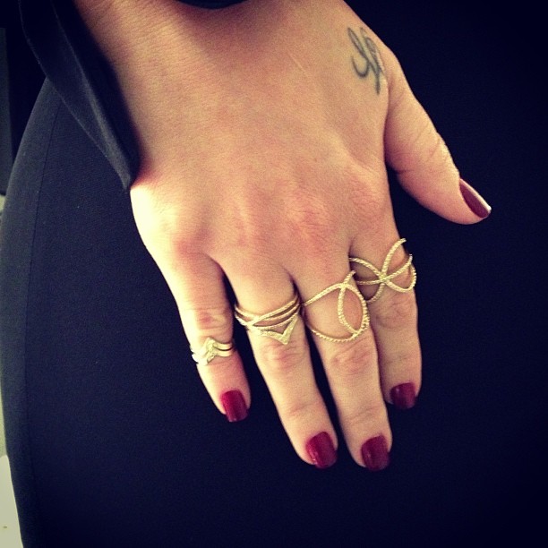 Loving my Jacquie Aiche rings for X Factor...