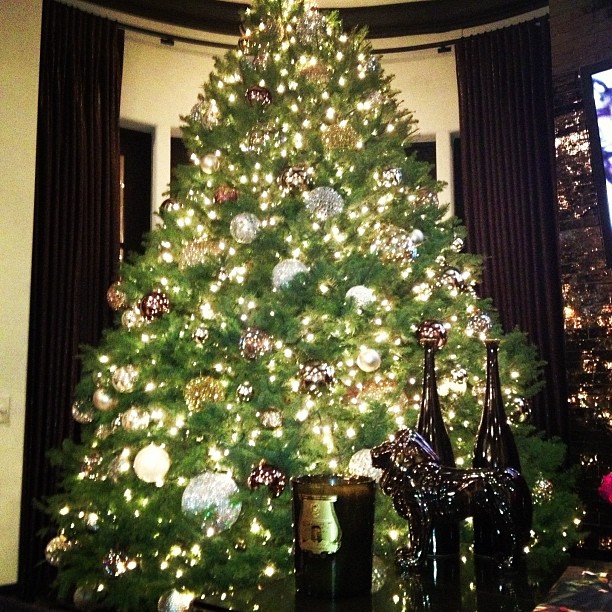 Still tweaking the ornaments around but isn't it fab? I love Christmas time. #Pl...