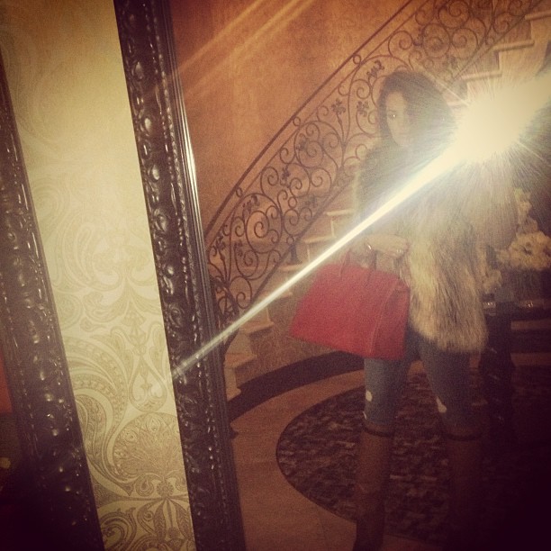 A little faux fur to keep me warm. Girls dinner :)...