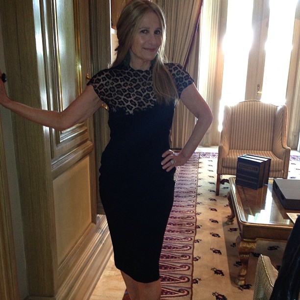 My cousin CiCi looking so fab today in this Givenchy dress when Alexander McQuee...