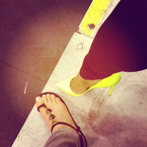 The KCAs wore my feet out. So I opted for @giuseppezanottiworld flats tonight wh...