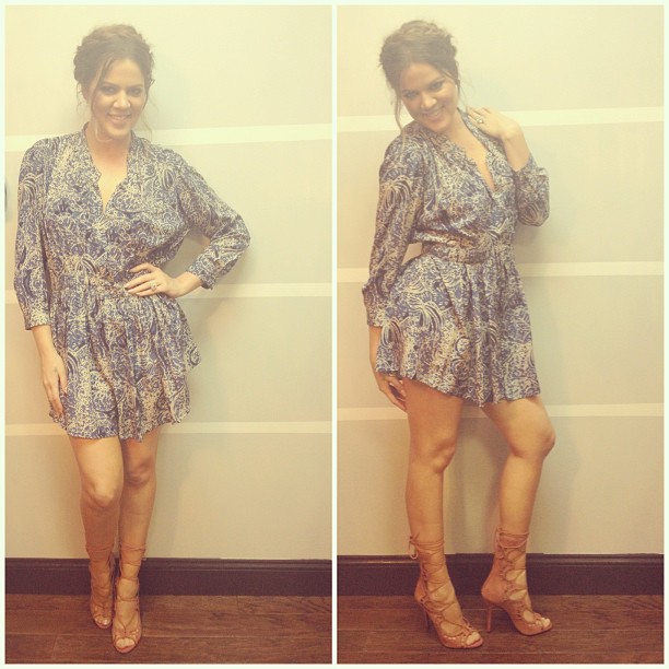 Loving my look today Thakoon dress and @giuseppezanottiworld heels glam by @robs...