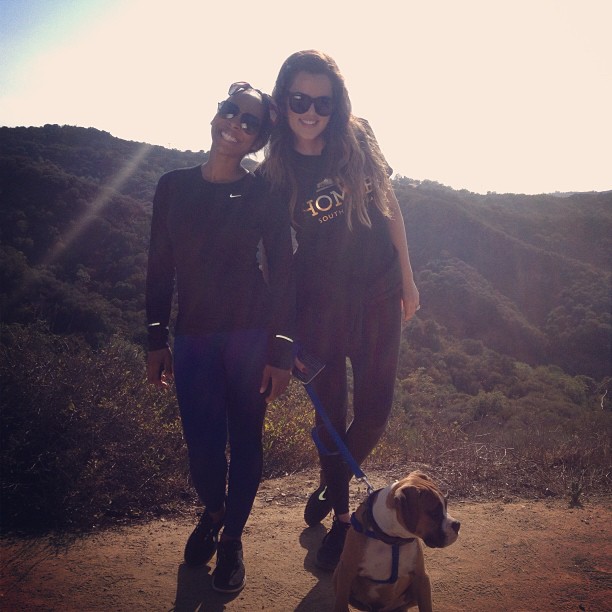 Afternoon hike with @theeforevermalika and BHop...