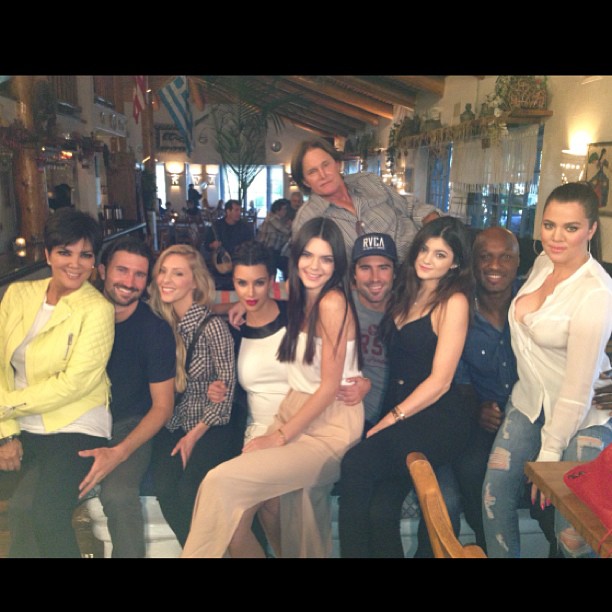 The Fam getting ready to surprise Kourtney for her birthday! Shhhh...