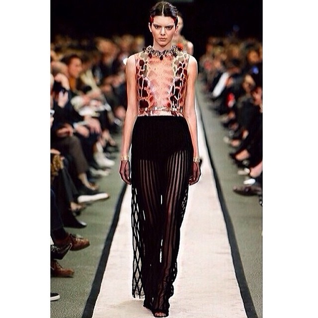 OMG @kendalljenner for Givenchy!!!! #ParisFashionWeek! Texting her backstage wis...