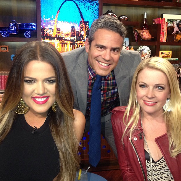 So much fun on watch what happens live with @bravoandy and @melissajoanhart toni...