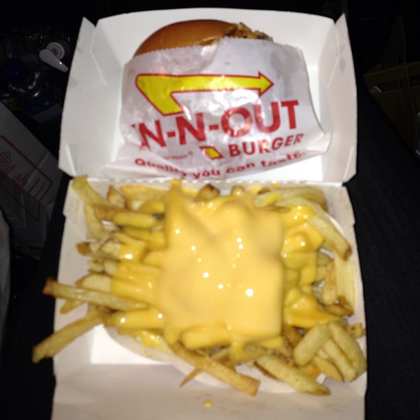 Damn!!! I spoke too soon! My 1st pregnancy craving! #InNOut #EnjoyingEveryBite...