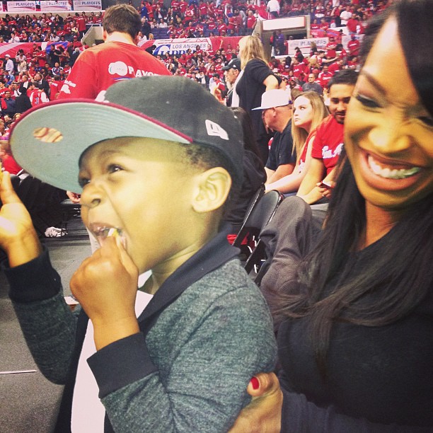 Wild times at the Clipper game!!! Woooohoooooo...