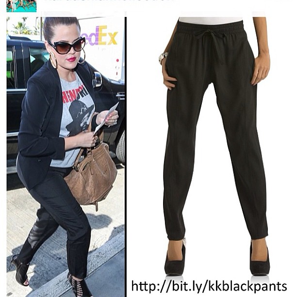 Wearing @kardashiankollection black drawstring pants!! New at Sears and at bit.l...