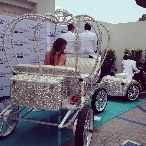 Cinderella thanks for sharing your carriage with me today! Can you say bling? ...