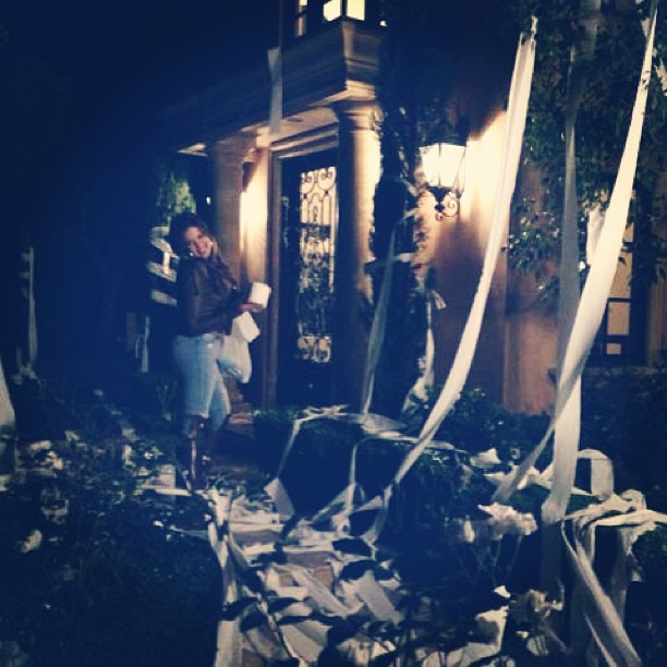At the scene of the crime. LOL teepee party!!...
