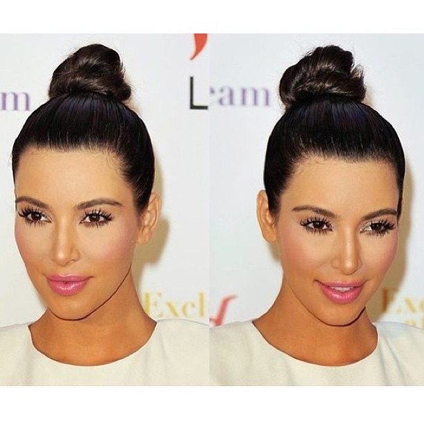 #tbt @robscheppy glam! No fake lashes look with pink cheeks & pink lips! So fres...