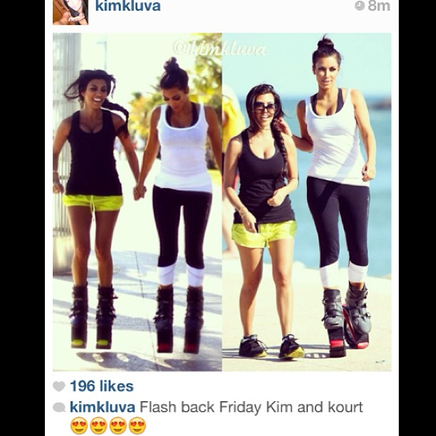 Awe fun flashback Friday of @kourtneykardash & I in Miami! #FunMemories...