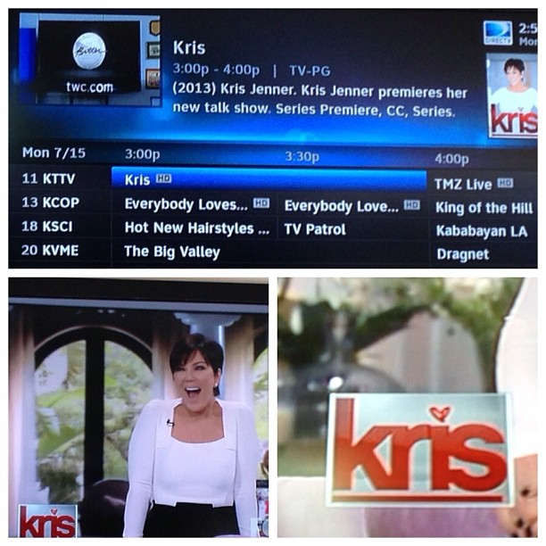 Watching my mom now! Couldn't be more proud!!! Tune into the Kris show now!...