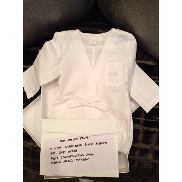 Her very own lab coat! Thank you!!! #MaisonMartinMargiela...