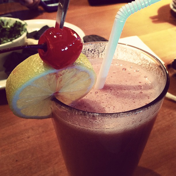 Frozen strawberry lemonade, yum! ...