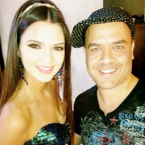 Me and my hair stylist from Sherri Hill ...
