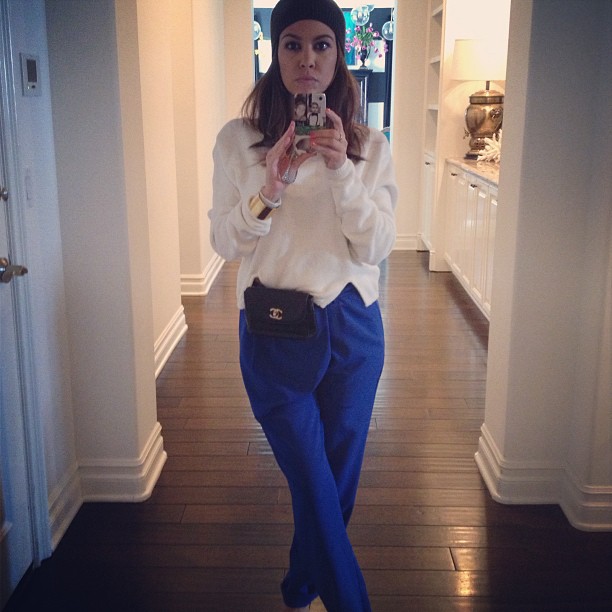 Outfit for lunch with my BD LD. A little gypsy. Stole my mom's 80s Chanel Fanny ...