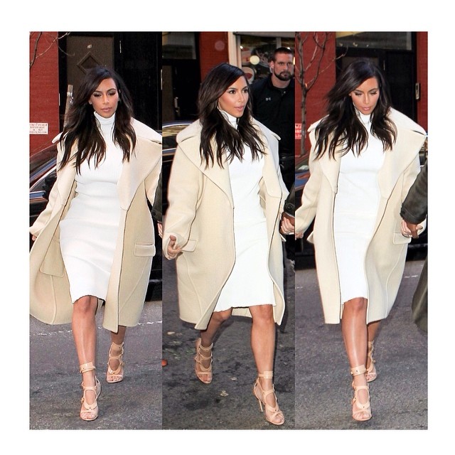Today's look- #CelineDress #CelineCoat #TomFordHeels...