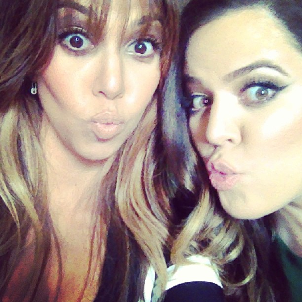 Just kissy faces with @khloekardashian !...