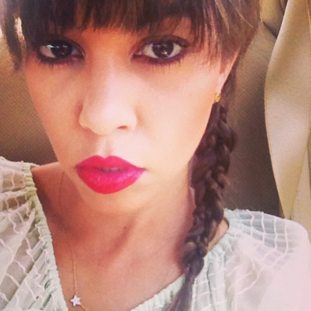 Morning red lip! Can't wait to meet our fans tomorrow! @Ulta_Beauty Huntington b...