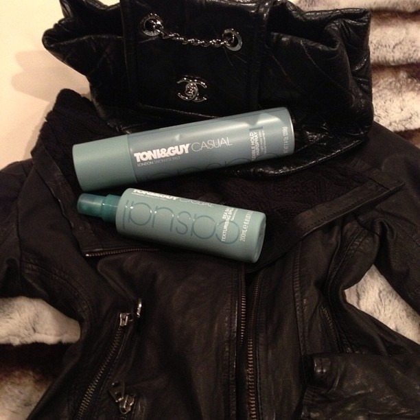 Hair to toe casual 2day – loose waves and a biker jacket – love new Brit hair pr...