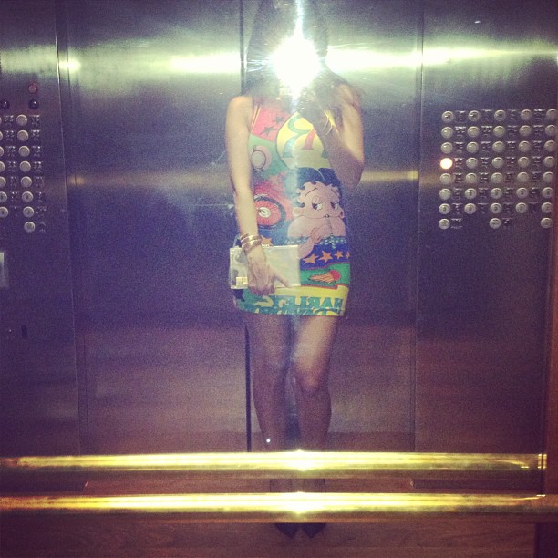 Been waiting to wear this Versace number again since 7th grade. #reunited #miami...