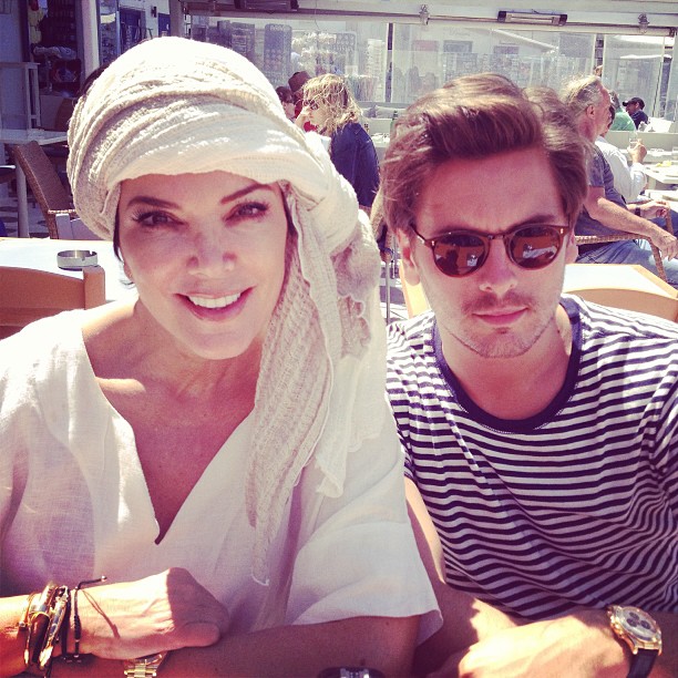 My beautiful mom and my handsome man. #missingmykonos...