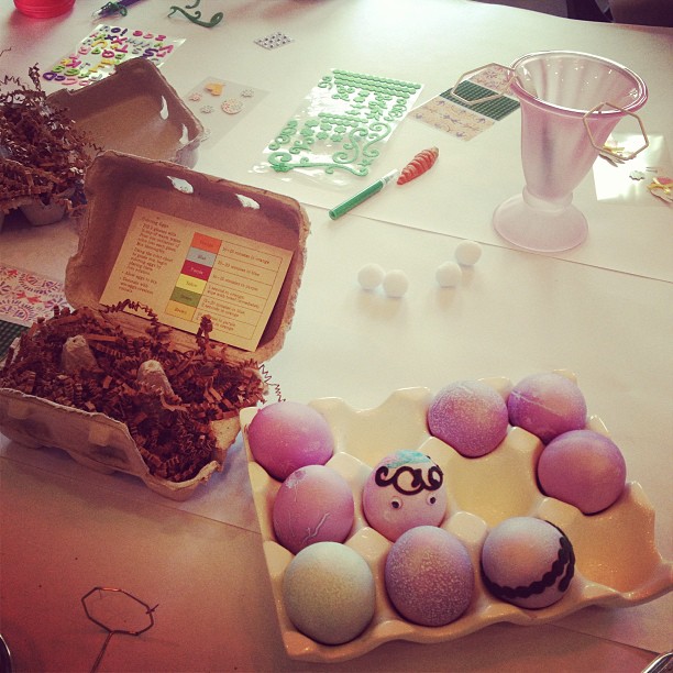 A little Easter egg decorating party!...