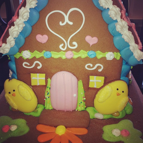 Our little gingerbread Easter house!...