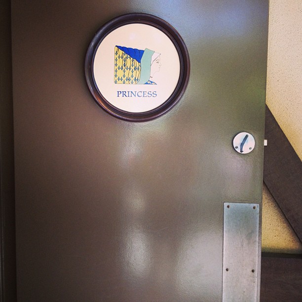 There is only one place that would have such a magical bathroom door. @disneylan...