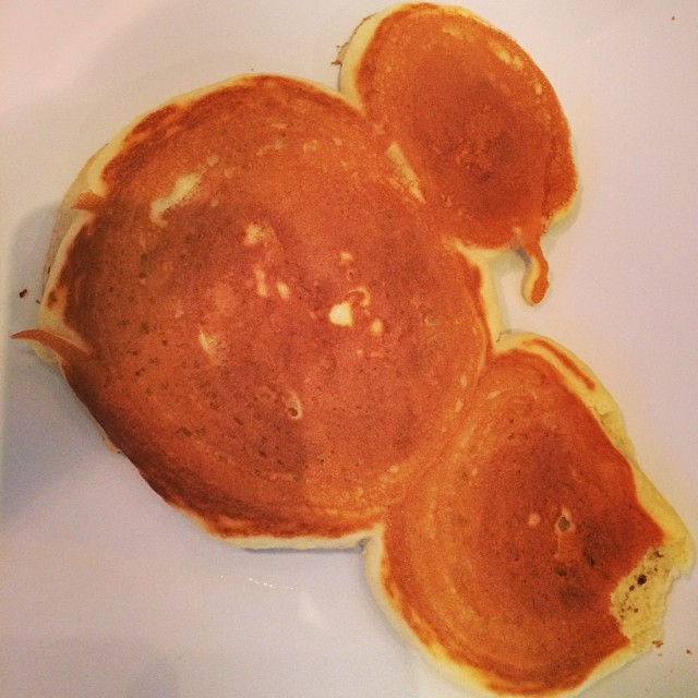 Mickey Mouse pumpkin pancake for thanksgiving brunch. ...