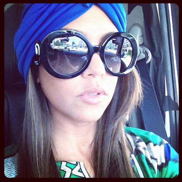 Turban style. Just chic enough to embarrass @scottdisick...
