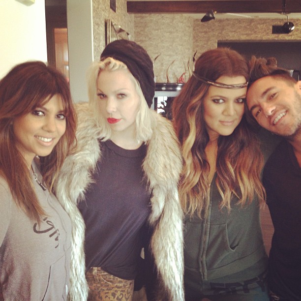 I'm late! Early morning pic of the gorgeous glam squad. @joycebonelli @thescotty...