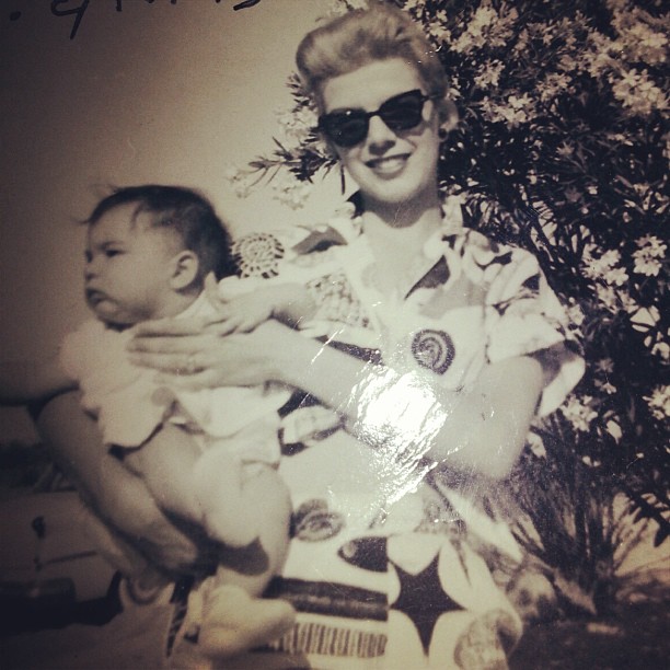 My gorgeous Grandma MJ having a blonde moment...we all have them! She is holding...