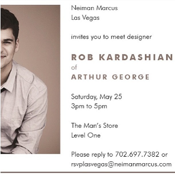 Vegas baby go see @robkardashian and his amazing @arthurgeorgesocks today. ...