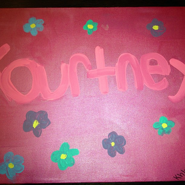 Gorgeous painting @khloekardashian made for me when she was 15! Yes that's 15, n...