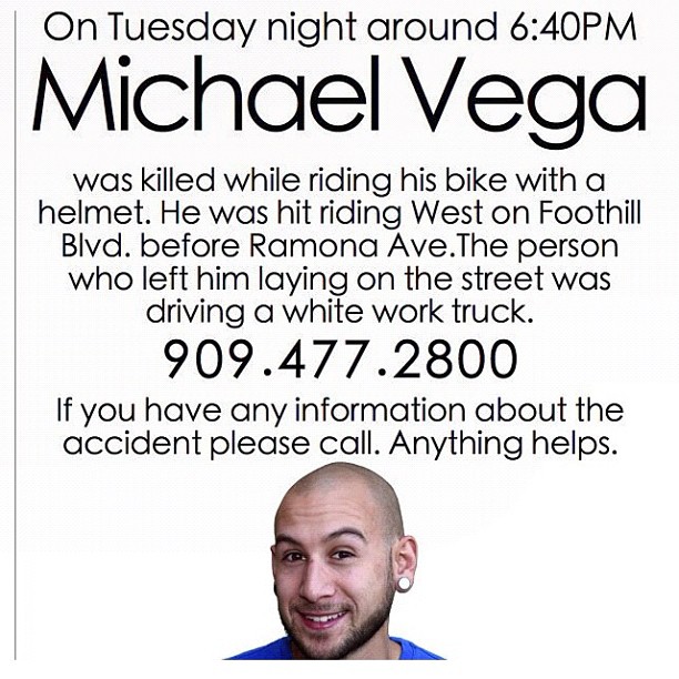 Please help find the person responsible for Michael Vega's death....