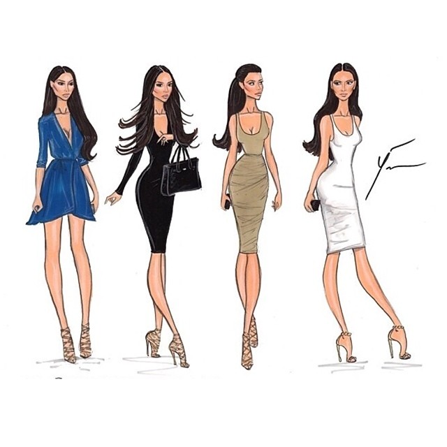 Love these fashion sketches of my Hamptons looks by @yigitozcakmak...
