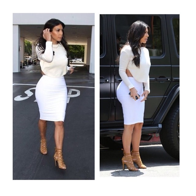 Yesterday's look: Hanji top Wolford skirt, Hermes heels...