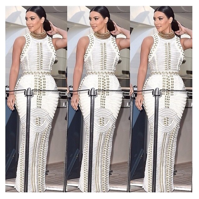 Thank you @olivier_rousteing & @balmainparis for this custom rope dress!!! #Yach...