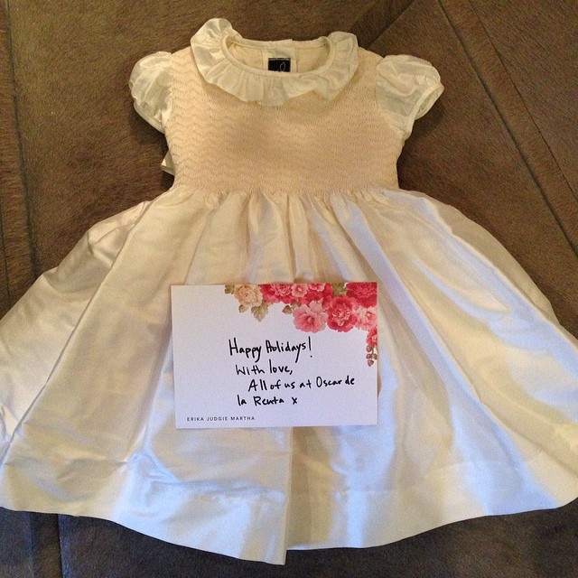 Thank you Oscar de la Renta for this gorgeous dress for North!...