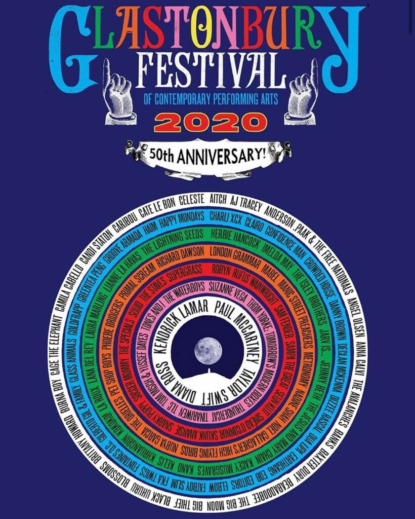 VERY PROUD TO BE HEADLINING THE OTHER STAGE @glastofest  #Glastonbury50...